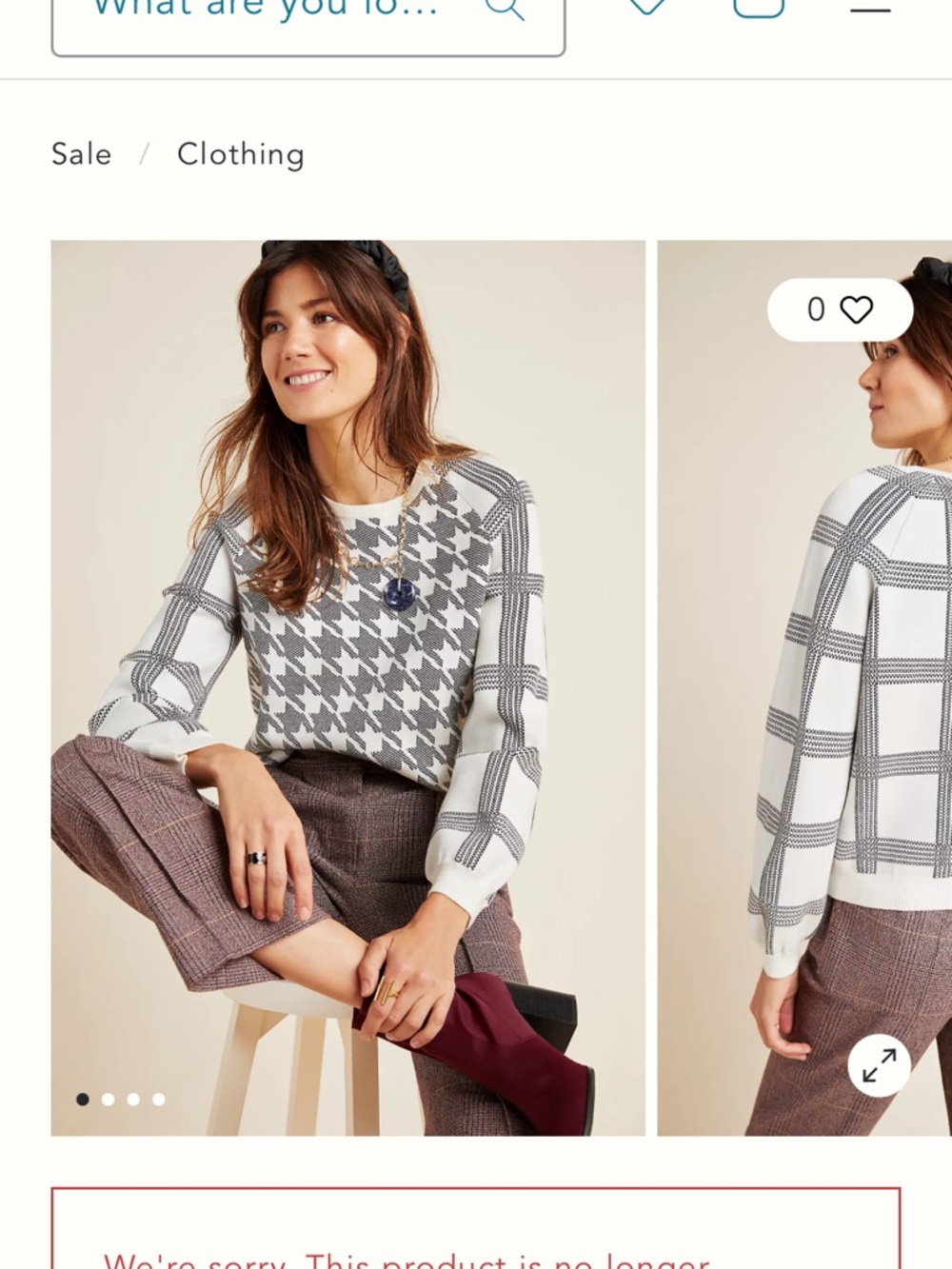 By Anthropologie Black White Sweater Top sz  xsGeometric Stars Pattern EUC Heavy